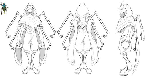 Fantasy Merchant Turnaround, based off a brief. Photoshop, Clip Studio Paint (college)