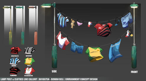 Clothes Line callout (uni, first year)