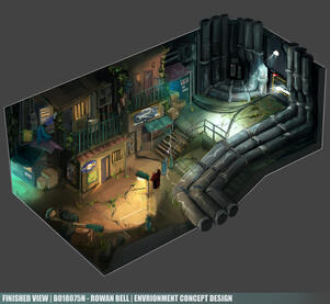 'Outside the Boss Room' - Environment module final piece (uni, first year)