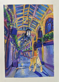 The Royal Arcade, gouache paints