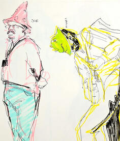 'funny hats' - Society life drawing session