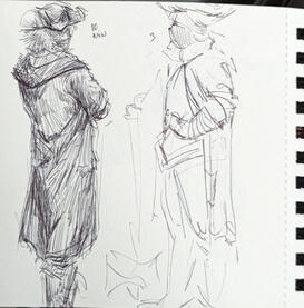 Life studies, biro lines