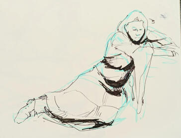 5 min, society life drawing session