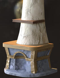 Fireplace, Blender, Substance Painter